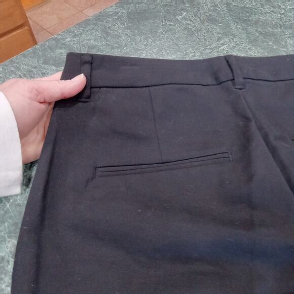 Old Navy High Rise Wide Leg Flare Crop Chino Dress Pants Women's Size 10 Black - Picture 13 of 13